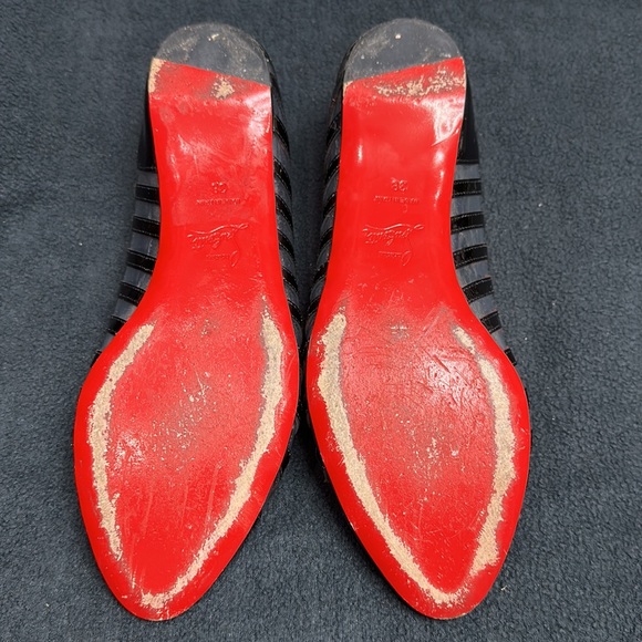 CHRISTIAN LOUBOUTIN PVC Specchio Black patent Leather and Clear stripes - Picture 2 of 7